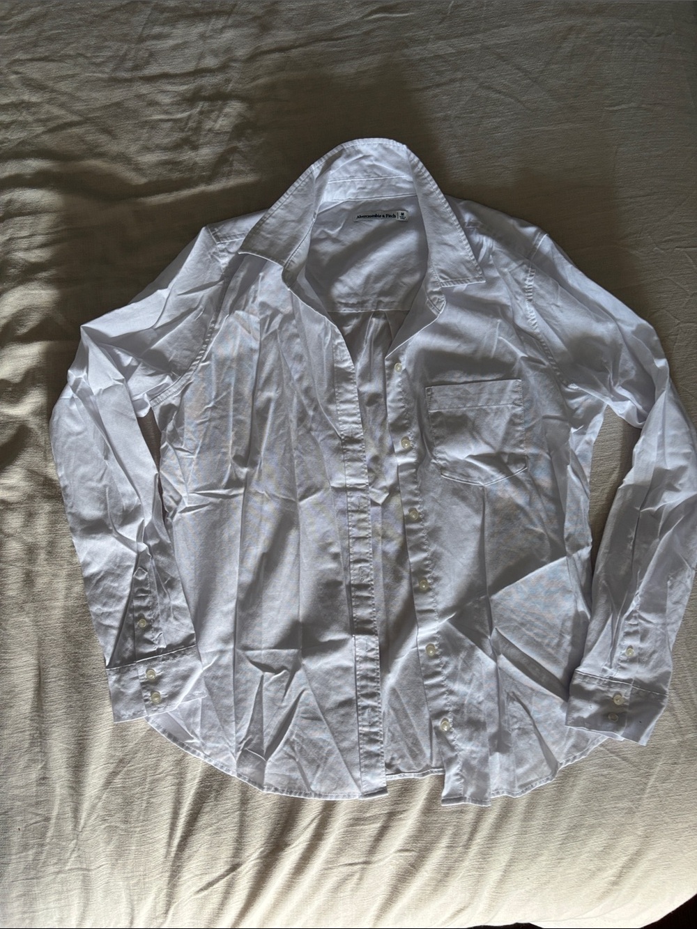 Abercrombie & Fitch Women Relaxed Oxford Button Down - White